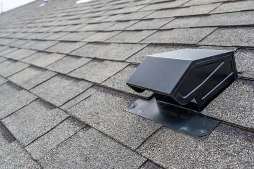 Typical Static Passive Vent Installation On A Residential Roof